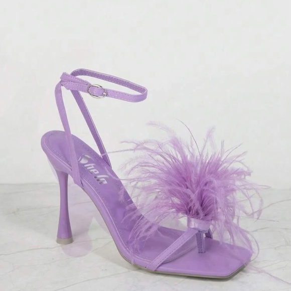 Feather open toe heels - Picture 2 of 2